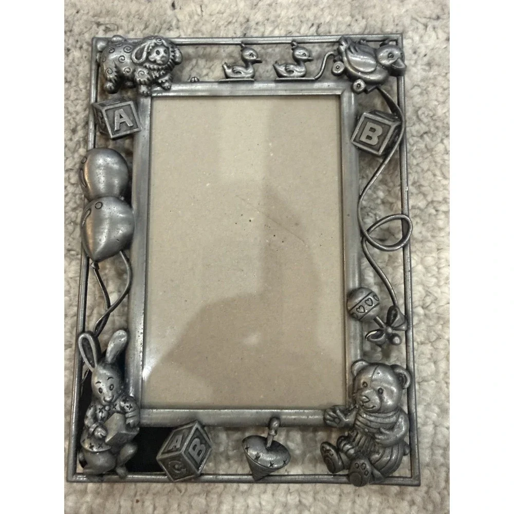 Pewter Baby Picture Frame 3.5